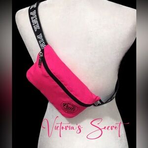 PINK VICTORIA’S SECRET We Run This Beach Sling Bag Fanny Pack Pink Black